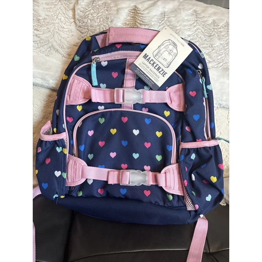 School Pottery barn Snoopy LARGE Backpack +UTENSILS Travel girl Heart Gift 🌈